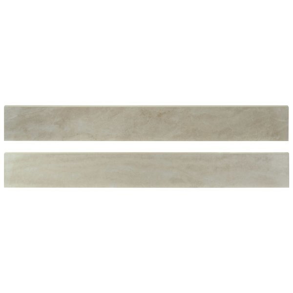Praia Crema Bullnose 3 In. X 24 In. Glazed Porcelain Wall Tile, 12PK, Msi, Mfr#: ZOR-PT-TR-0215